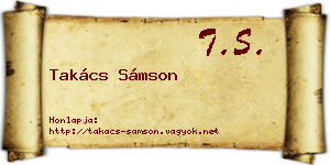 Takács Sámson névjegykártya